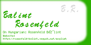 balint rosenfeld business card